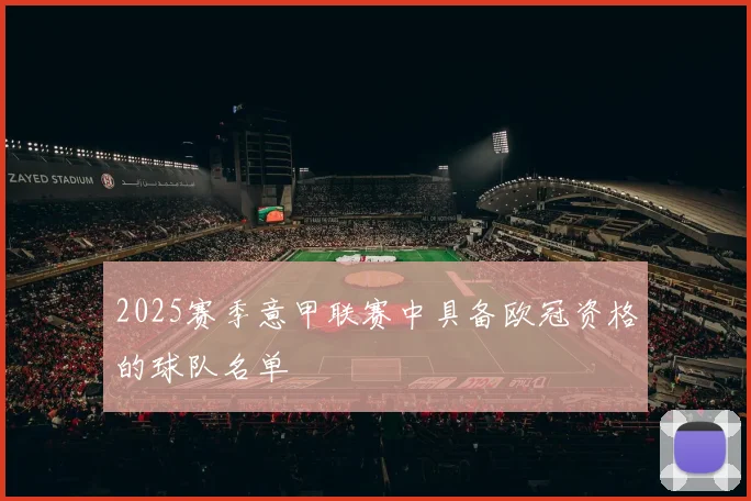 2025赛季意甲联赛中具备欧冠资格的球队名单